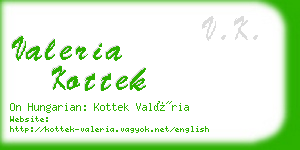 valeria kottek business card